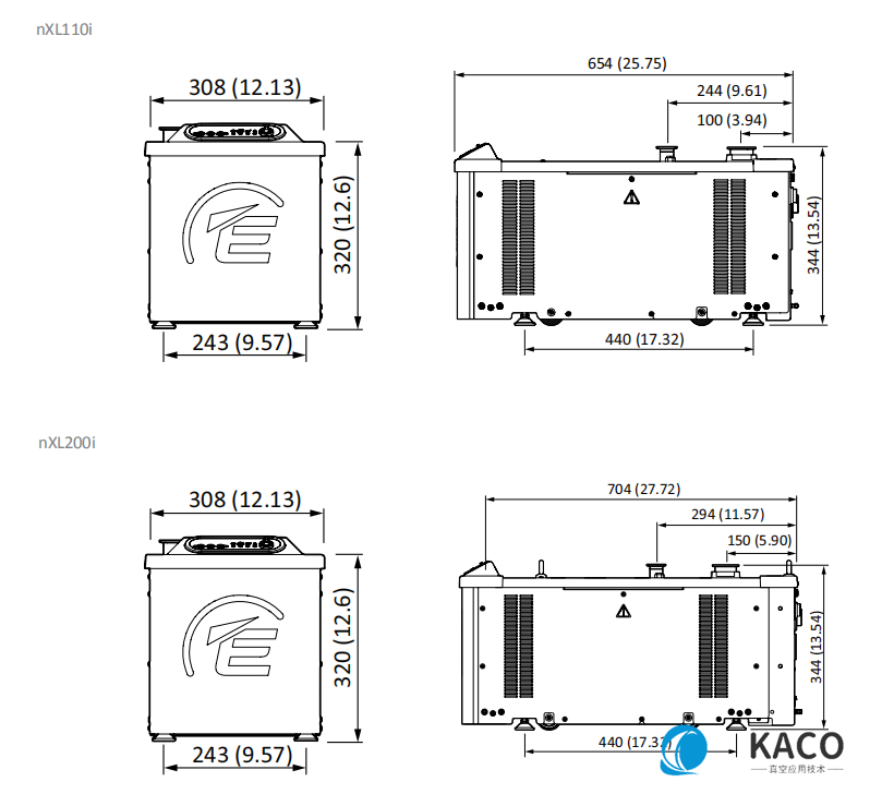 Edwards爱德华nXLi多级罗茨干式真空泵尺寸