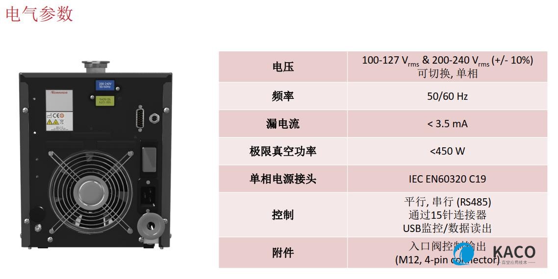 Edwards新型nXRI多级罗茨真空泵电气参数