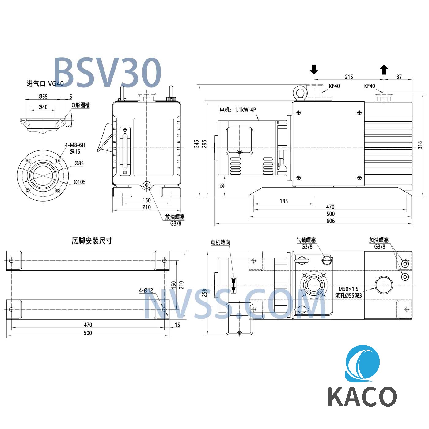 鲍斯BSV30安装尺寸图纸